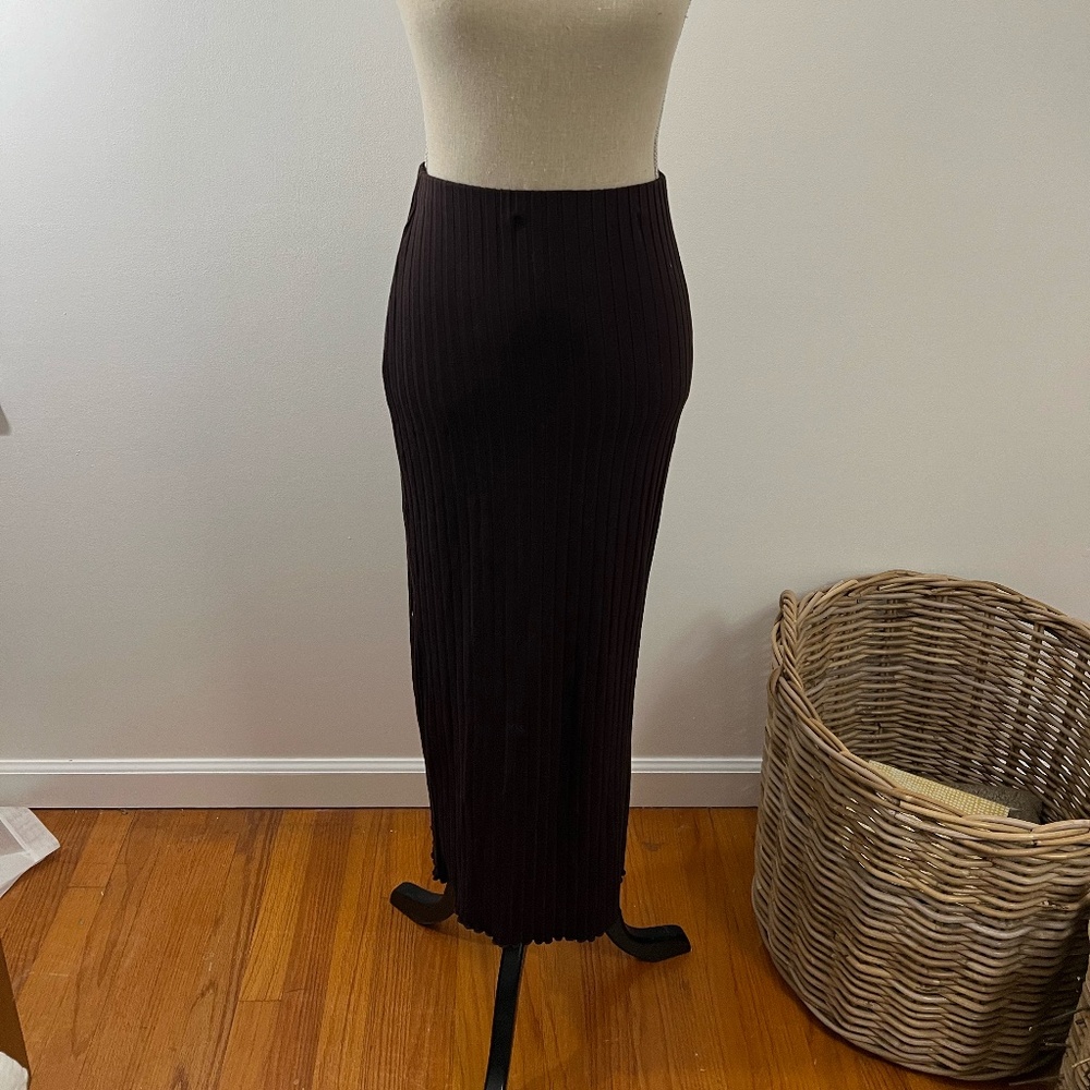 NWT Banana Republic Ganache Brown Maxi Skirt Jersey Knit Size XS